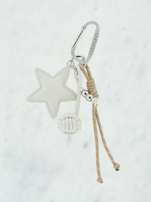 Star dot tie bag charm set