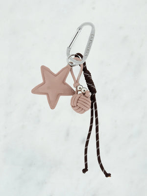 Star dot tie bag charm set