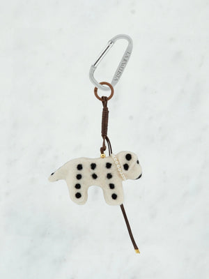 Luxe vilten hond parel bag charm