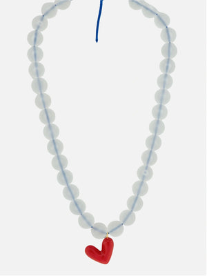 Bad ass ketting blauw wit
