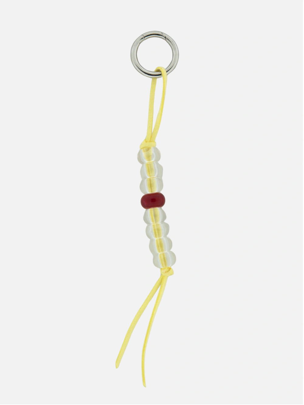 Beaded keychain geel