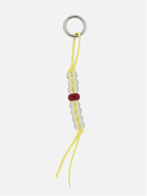 Beaded keychain geel