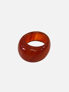Bold natuursteen ring oranje