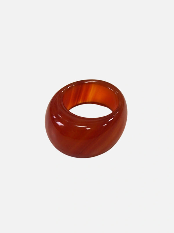 Bold natuursteen ring oranje