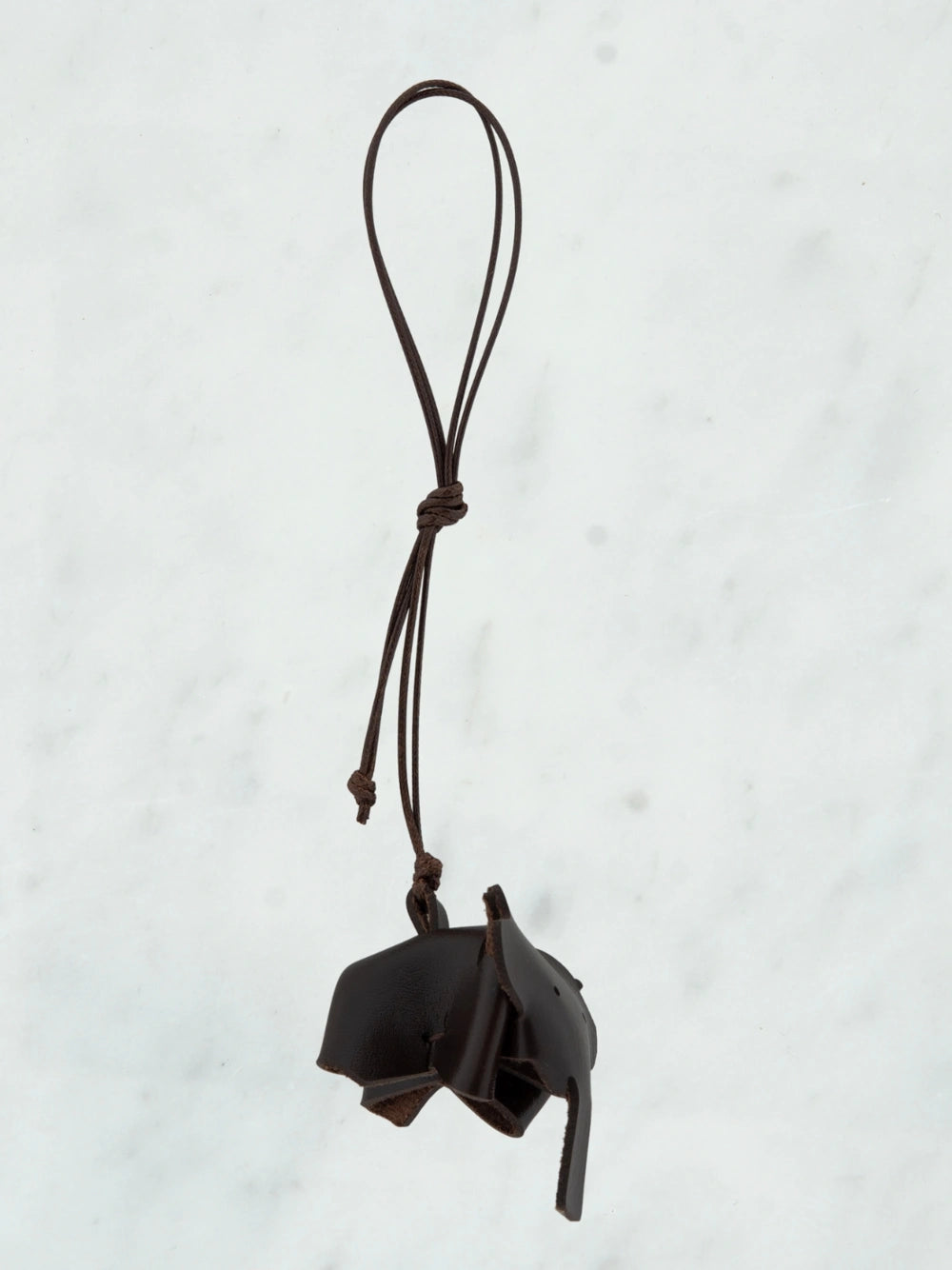 Bruine leren olifant bag charm