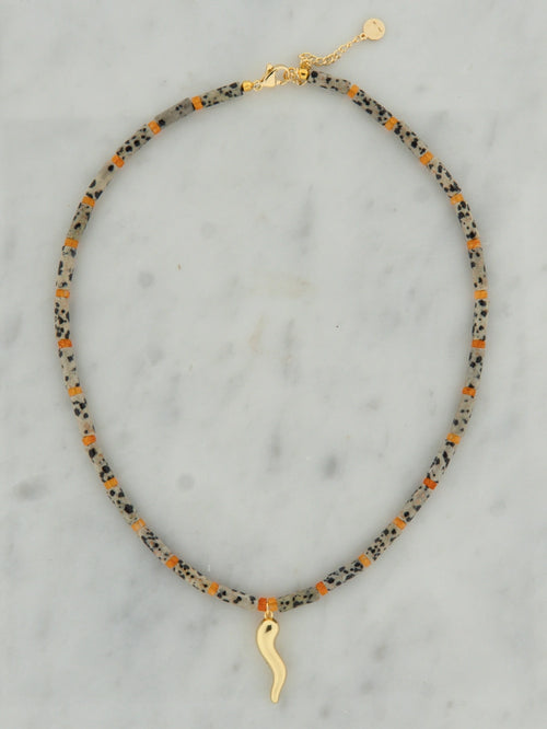 Dalmatier stenen peper ketting