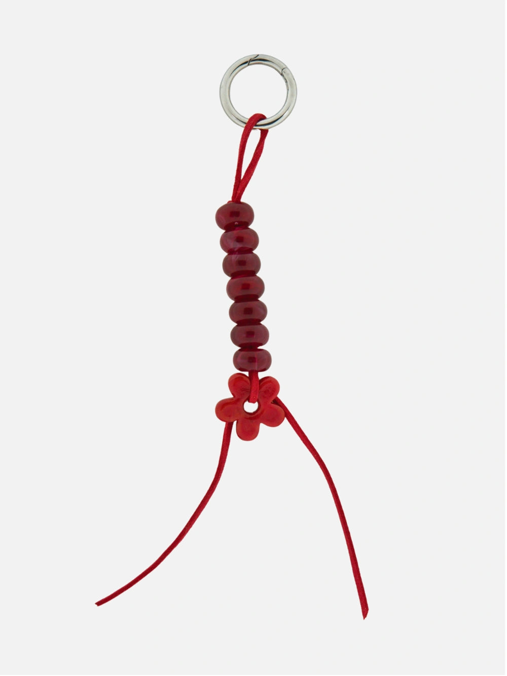 Flower keychain bordeaux rood