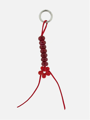 Flower keychain bordeaux rood