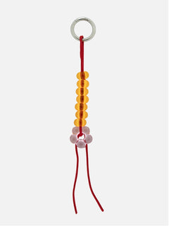 Flower keychain rood