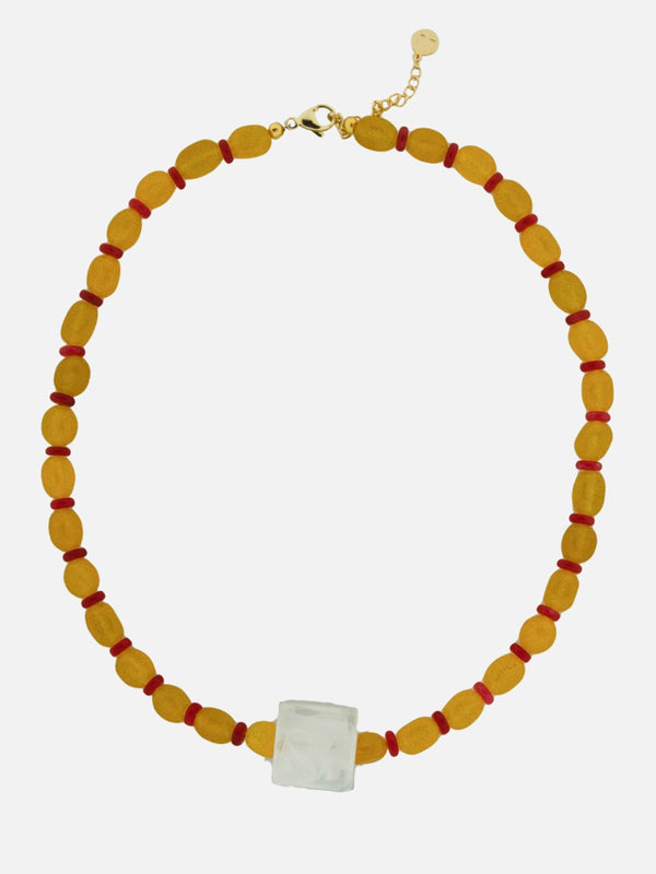 Hot ice cube stenen ketting