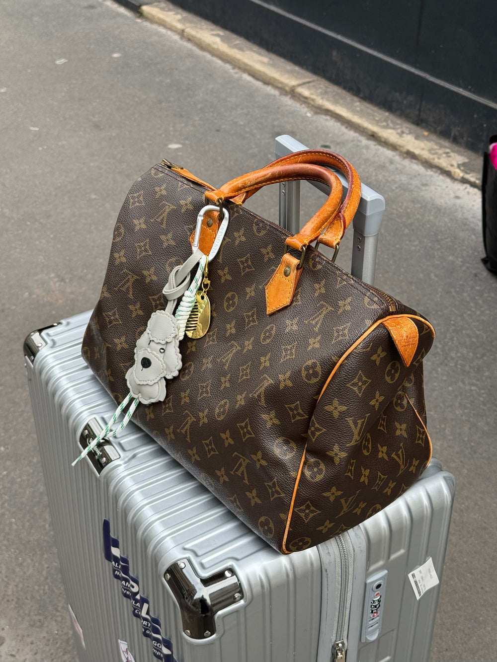 Bold doodle bag charm set