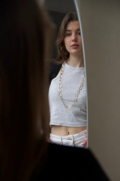 Lange ketting met harten