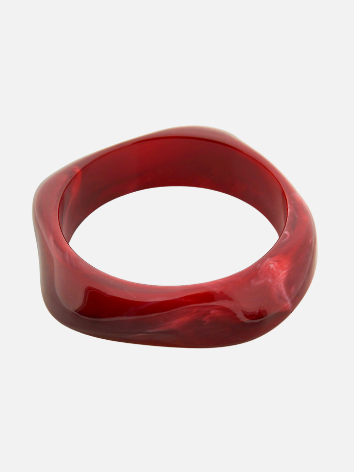 Resin bangle bordeaux rood