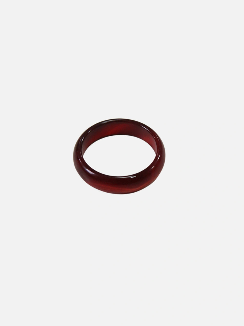 Minimal natuursteen ring bordeaux rood