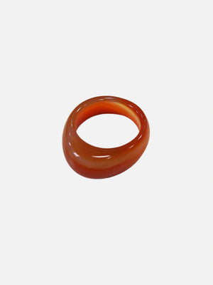 Natuursteen ring swirl oranje