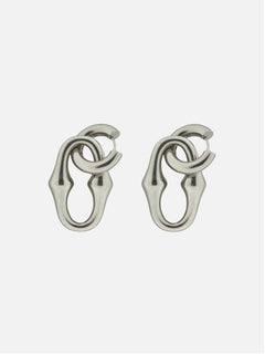 Open up oorbellen zilver