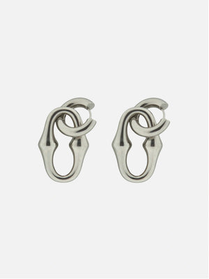 Open up oorbellen zilver