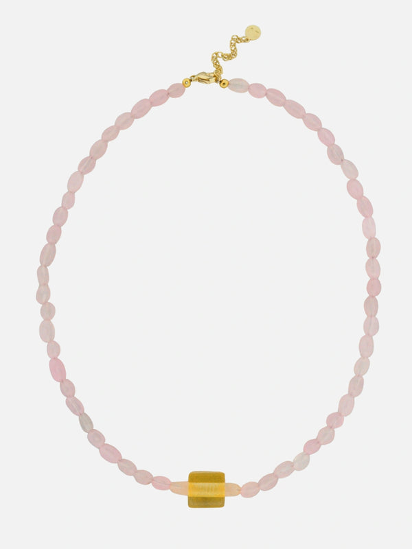 Peachy blush stenen ketting