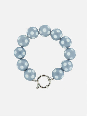Polka dot armband blauw