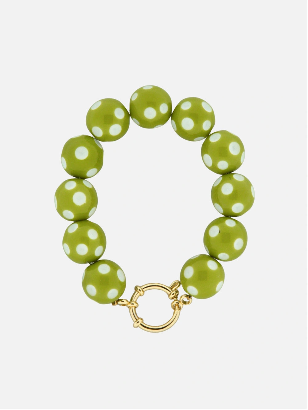 Polka dot armband groen