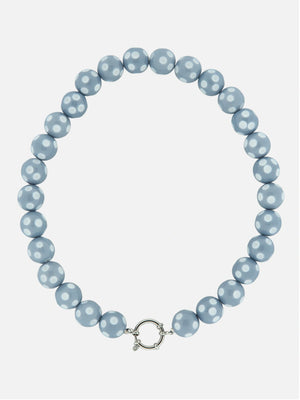 Polka dot ketting blauw