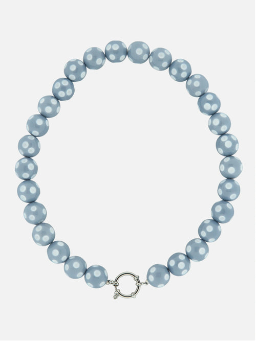 Polka dot ketting blauw
