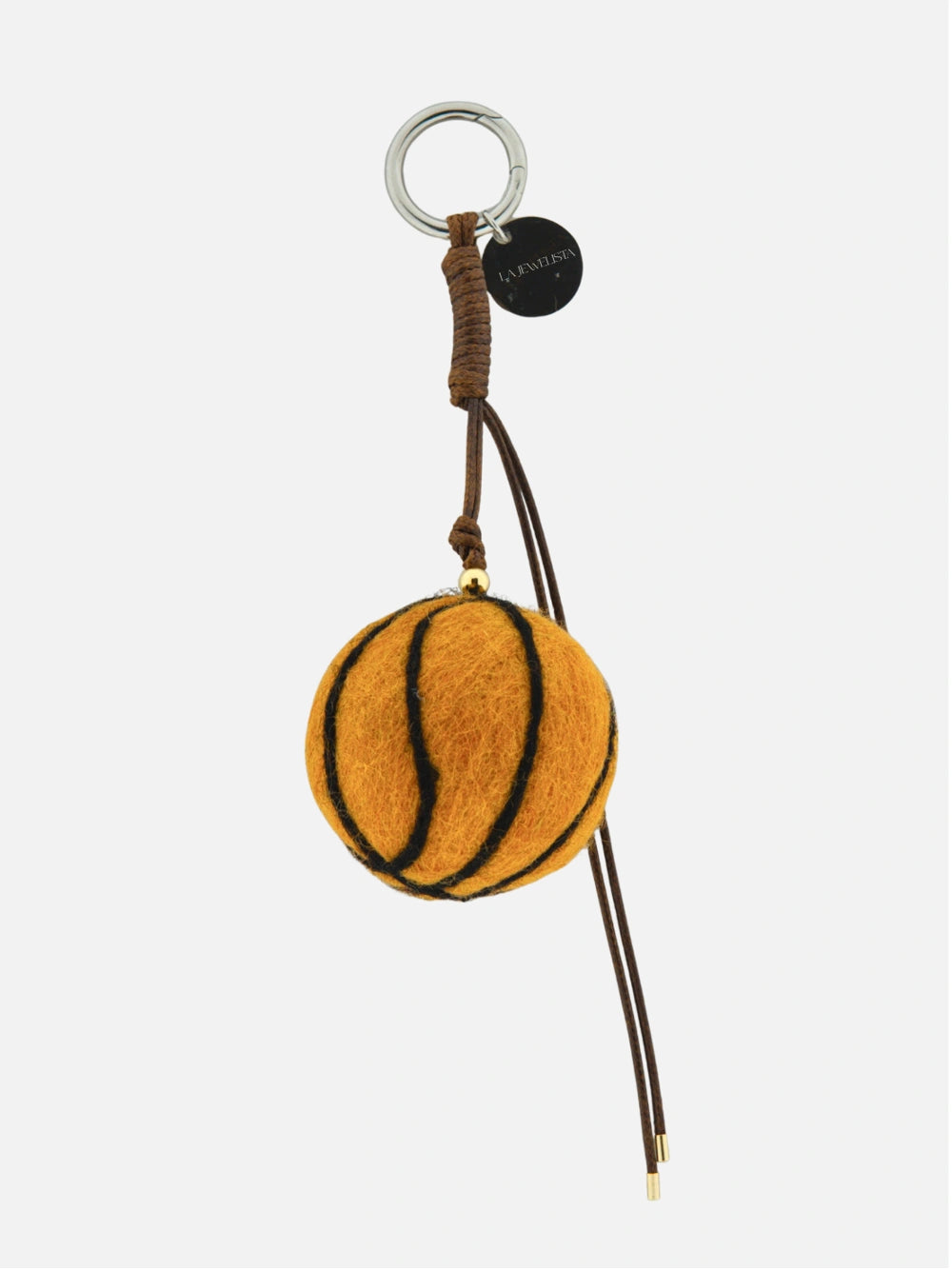 Premium vilten bag charm basketbal
