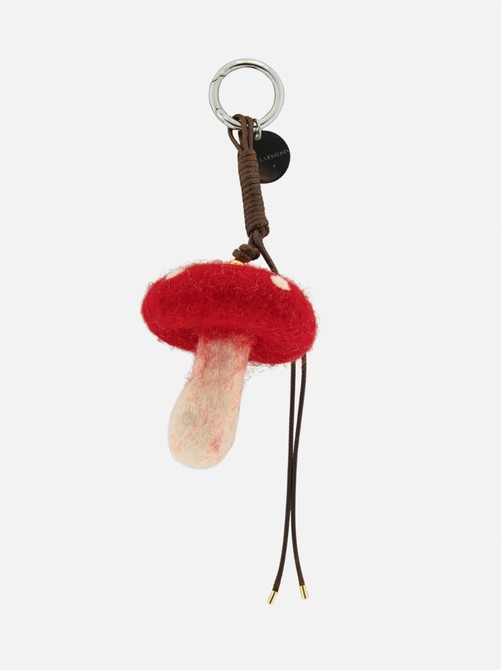 Premium vilten bag charm paddenstoel