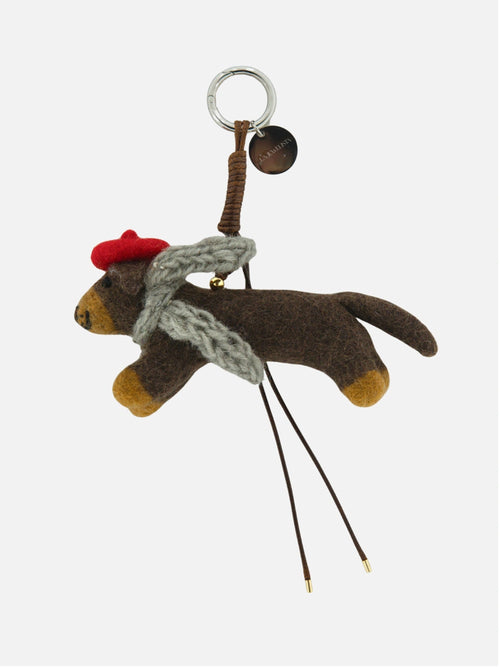 Premium vilten bag charm teckel