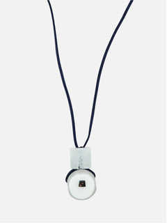 Translucent swirl ketting blauw