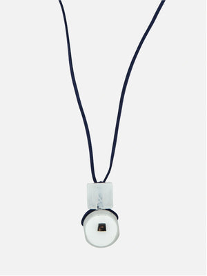 Translucent swirl ketting blauw