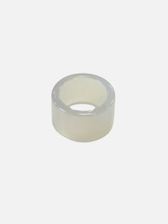 Tube natuursteen ring wit