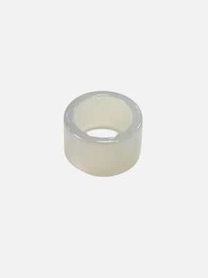 Tube natuursteen ring wit