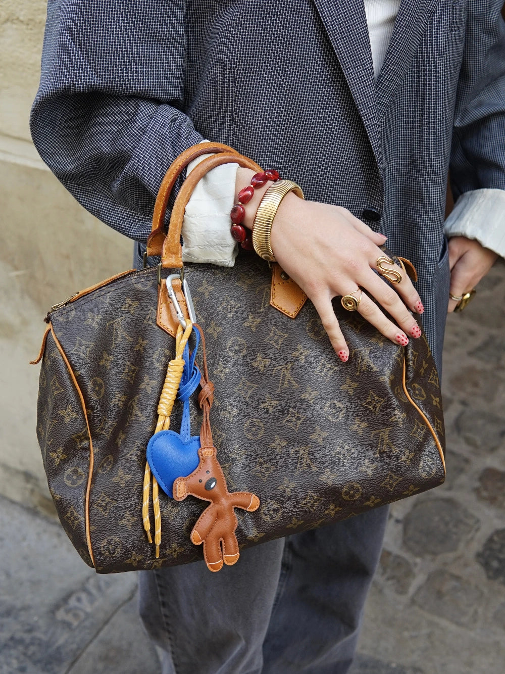 Lovely teddy bag charm set