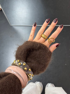 Swirl resin bangle lichtroze