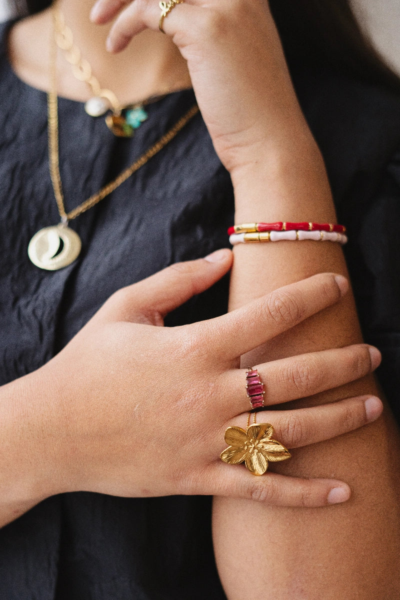Bamboo bangle red
