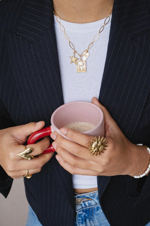 Ketting met ster hart bedels