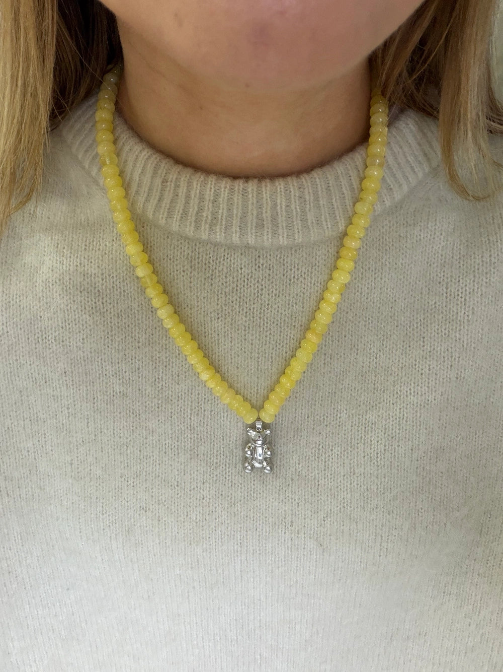 Honey bear stenen ketting