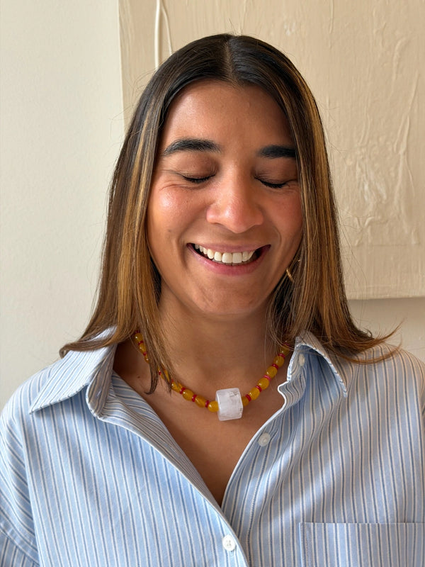 Hot ice cube stenen ketting