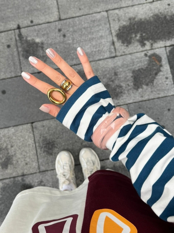 Swirl resin bangle lichtroze