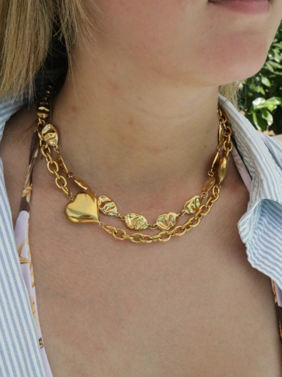 Super chunky ketting met harten
