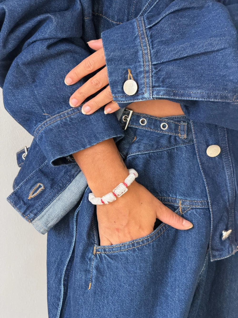 Candy rood stenen armband