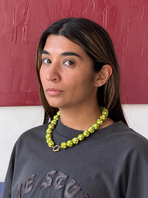Polka dot ketting groen