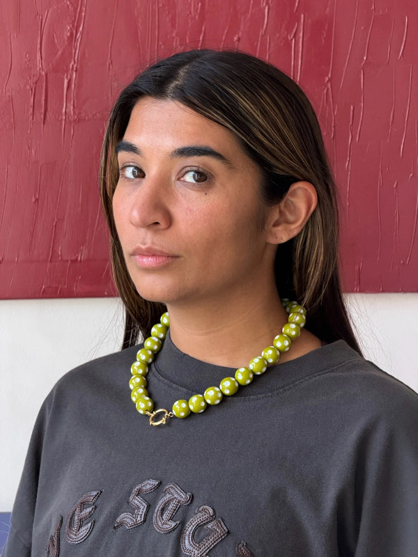 Polka dot ketting groen