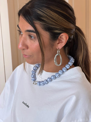 Polka dot ketting blauw