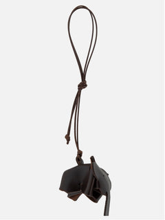 Bruine leren olifant bag charm