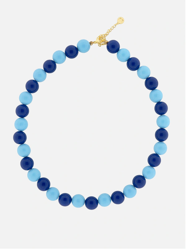 Candy bold beads ketting blauw