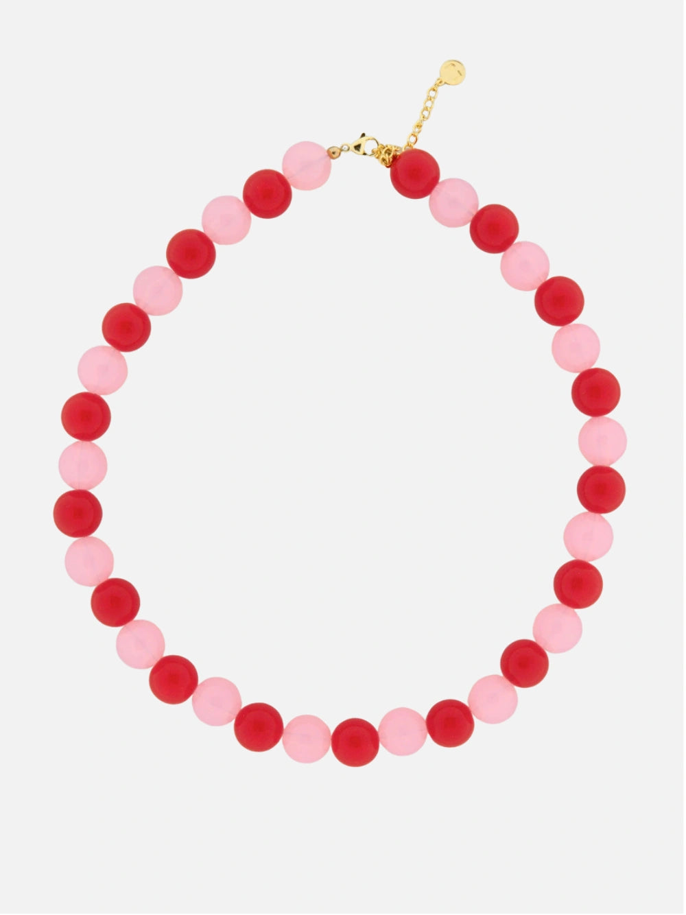 Candy bold beads ketting rood roze