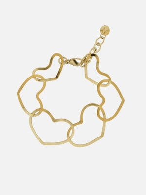 Chunky armband met open harten