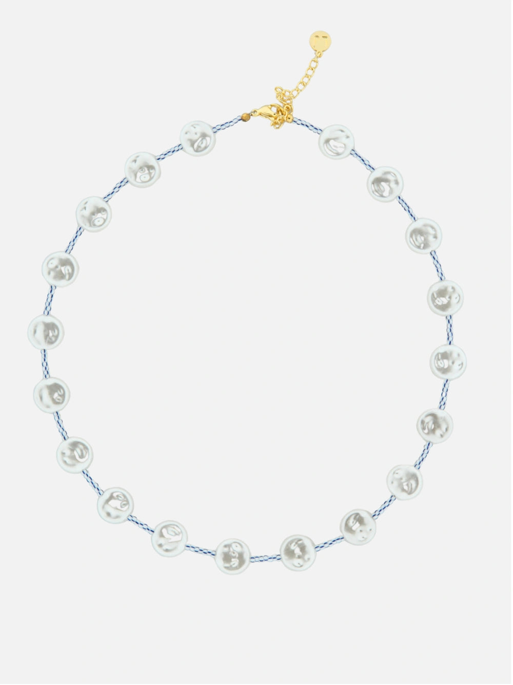 Disc striped beads ketting